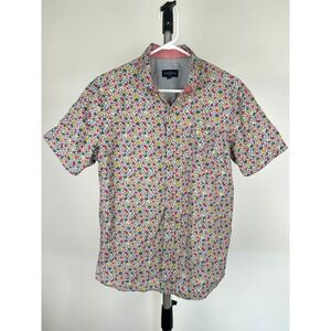 Rue Saint-Patrick Mens Large Fruit Print Short Sleeve Button Down Shirt 511042